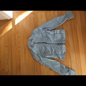 light blue moto jacket